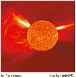 Sun huge ejection (Courtesy: NASA/JPL)