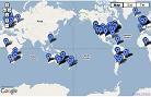 Google Map of Worldwide Network of Servers